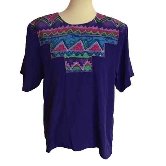 Vintage 80s bright fun tunic - Picture 1 of 10